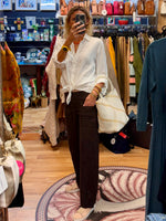 Linen Pants Chocolate