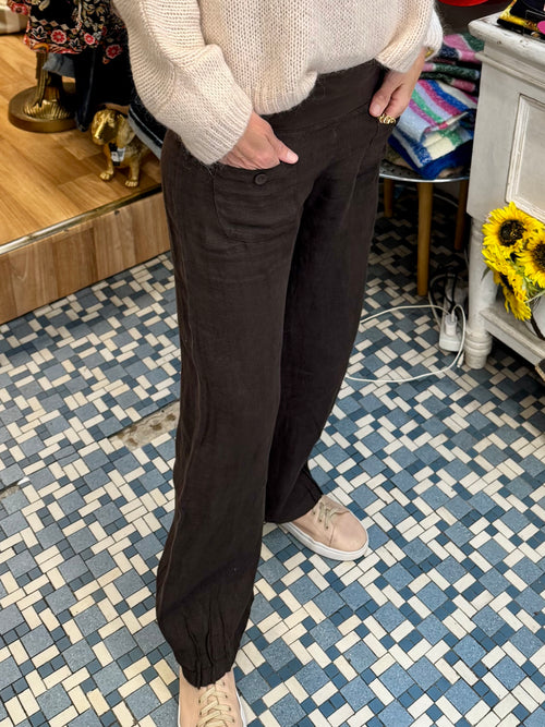 Linen Pants Chocolate