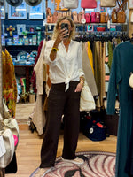 Linen Pants Chocolate