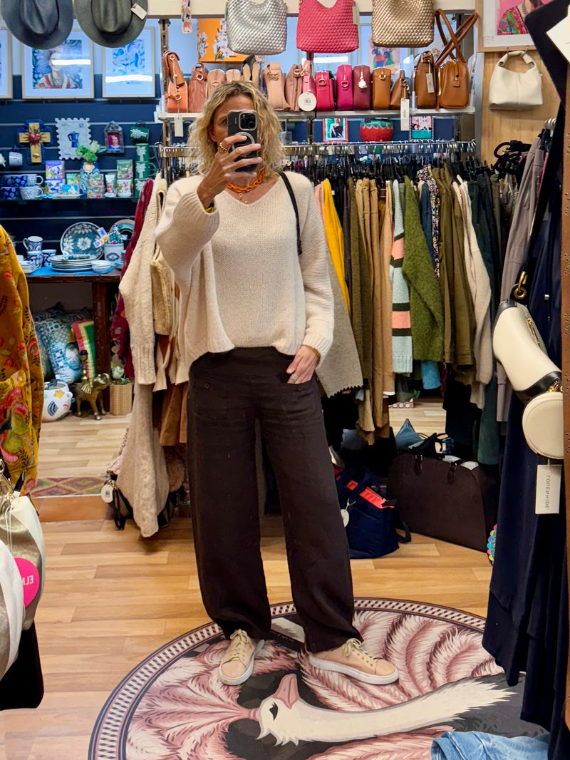 Linen Pants Chocolate